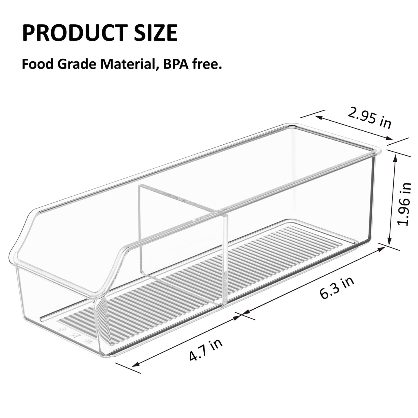 FUCDTEFC Tea Bag Organizer, Holder Box Storage Bin, Clear Tea Packet Plastic Drawer, Sugar Packet, Coffee, Condiment, Spice Bag Holder for Kitchen Cabinet, Countertop, Fridge - 2Pack
