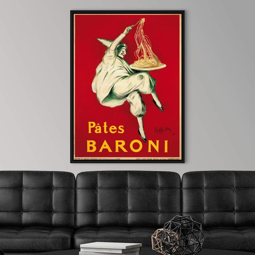 Pates Baroni, 1921 Black Float Frame Canvas Art, Food Artwork