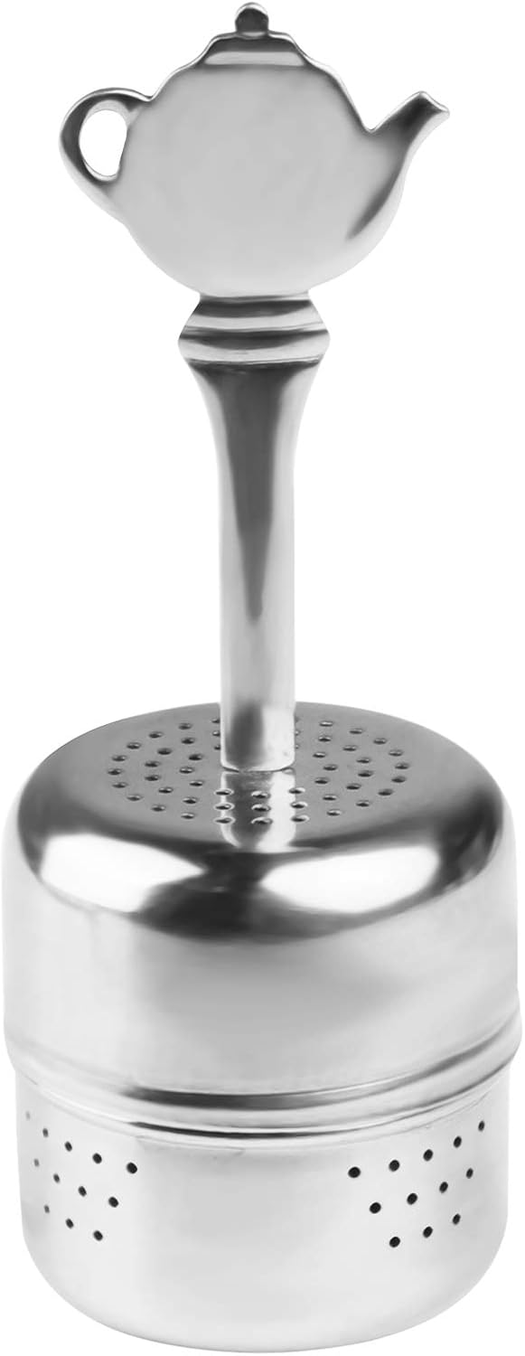 Leden Tea Infuser, Stainless Steel Tea Strainer & Steeper for Loose Tea, Cute Teapot Shaped Filter for Mug, 1 Pack