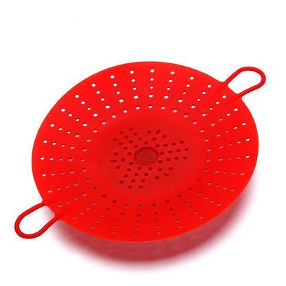 JOUDOO 2 Pcs Silicone Steamer, Durable Vegetable Steamer Basket Insert for Pressure Cookers, Microwavable, Multicookers