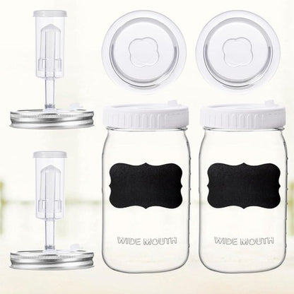 Galssmagic 32 oz Fermentation Jar,2 Pack Fermentation kit with Fermenting Weights and Airlocks,Pickle Jar for Fermenting,Pickling,Canning,Mead Making
