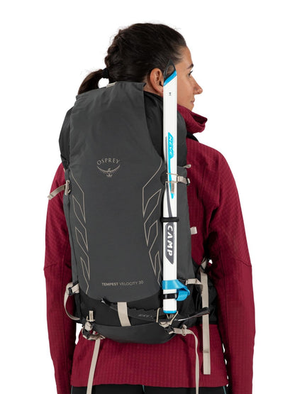Osprey Tempest Velocity 30L Women's Hiking Backpack, Dark Charcoal/Chiru Tan, WXS/S