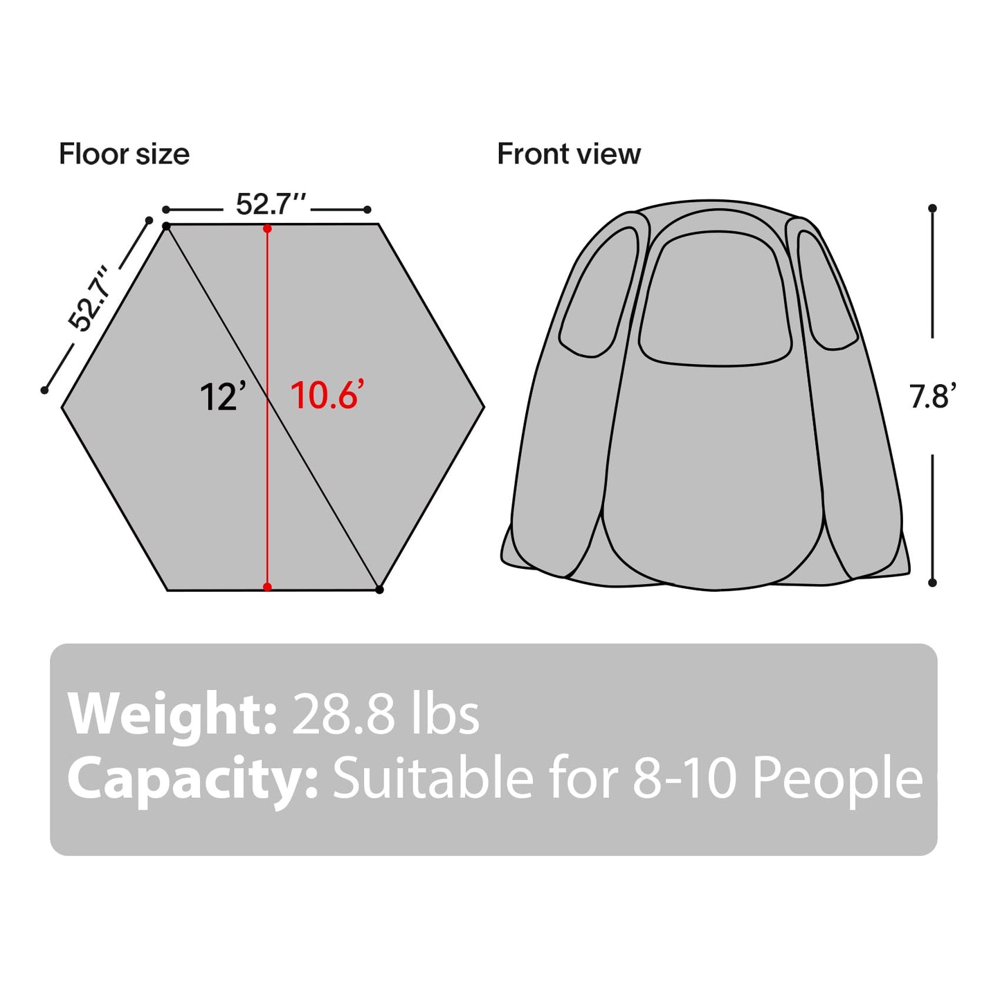Alvantor® Pop Up Canopy Tent - Vendor Booth Event Tent - 12x12 Pop Up Canopy for Commercial Activity - Camping Gazebos - Beige