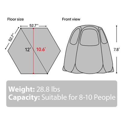 Alvantor® Pop Up Canopy Tent - Vendor Booth Event Tent - 12x12 Pop Up Canopy for Commercial Activity - Camping Gazebos - Beige