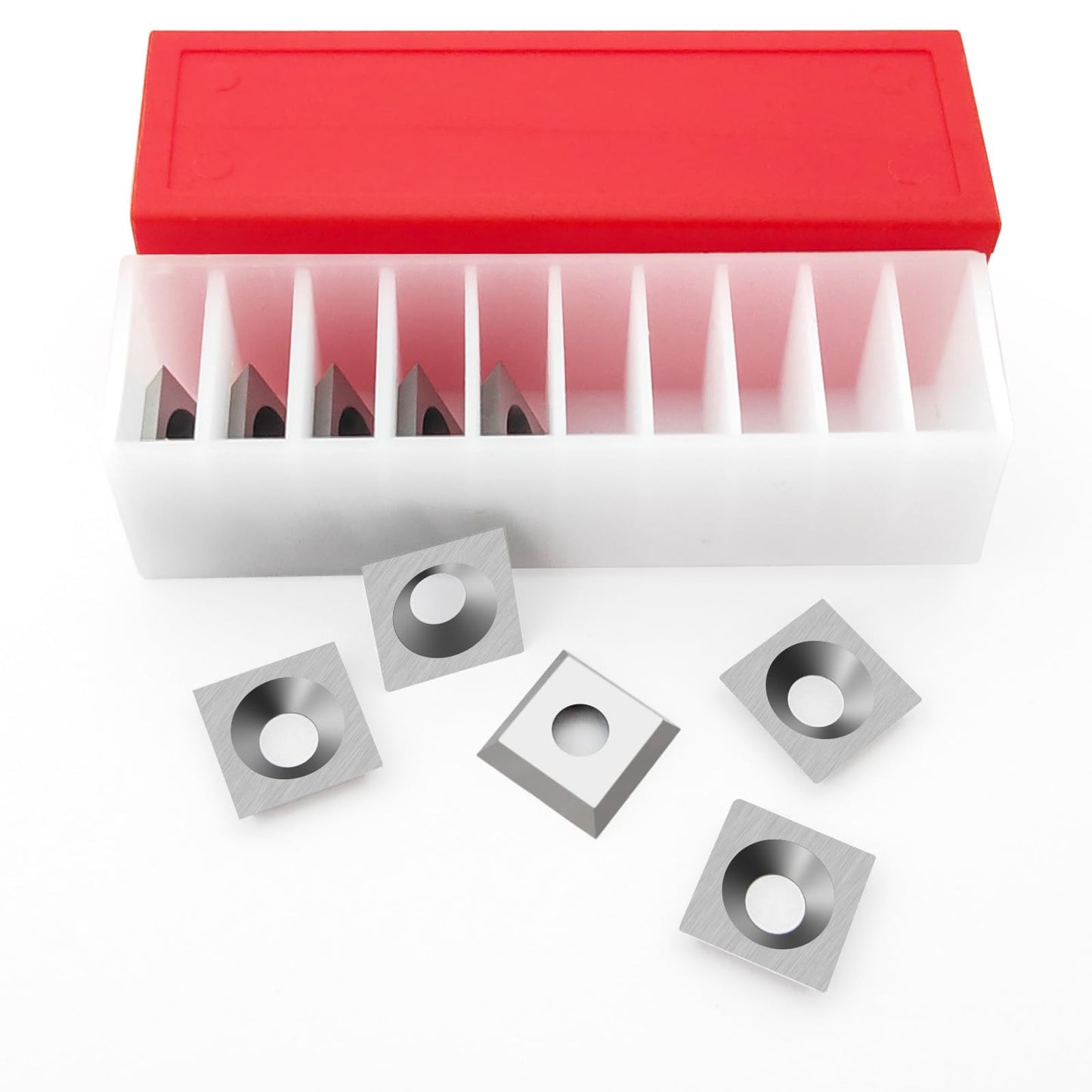 11×11×2.0mm Square Carbide Inserts for woodturning, Carbide Lathe Tools, Tungsten Carbide Cutter Inserts Set, Woodworking Cutter Fits Spiral Helical Planer Cutter Head or lathe Turning Tipped
