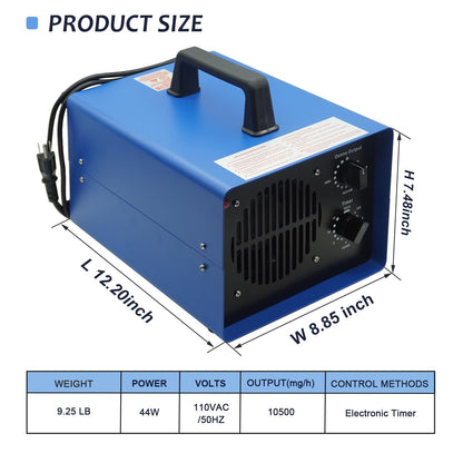 0zone Generator, 3500 Sq/Ft 0zone Machine Ionizer for Industrial, Commercial, Home, Car, Basement