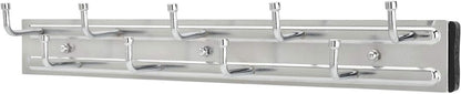 Rev-A-Shelf 14" Pull Out Closet Organization Rack for Belts, Ties, Scarves, Accessories Storage Hanger, Chrome, BRC-14CR