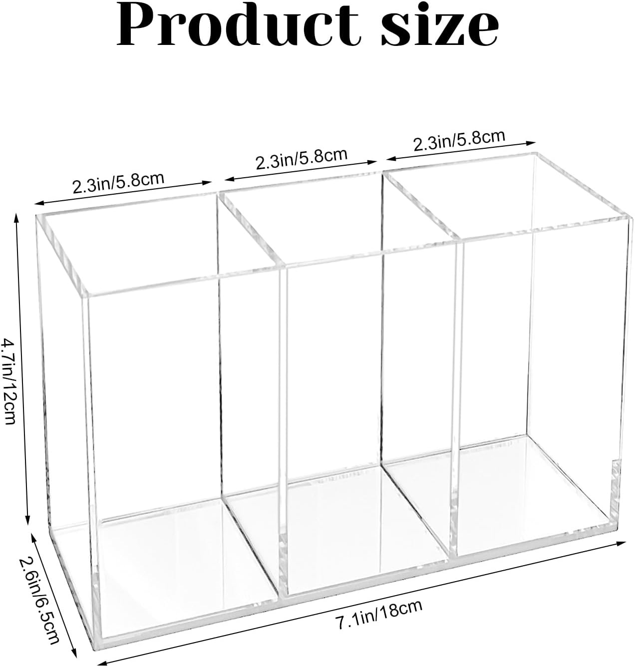Rainmae Acrylic Cutlery Storage Organizer, Plastic Utensil Holder for Kitchen Countertop Organization, Holds Silverware