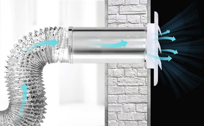 Cenipar 4" Louvered Vent Cover, Dryer Exhaust Air Vent Cover with Screws, Easy Installation, White