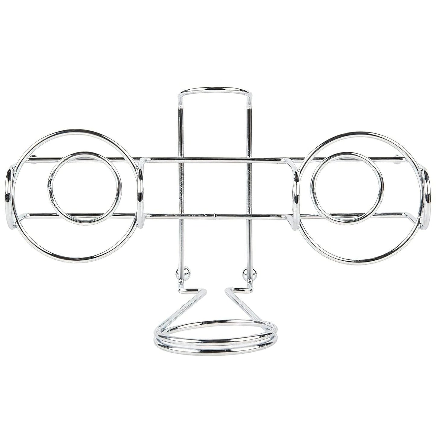 G.E.T. Chrome Metal Two Compartment Condiment Caddy - 4-22735 Metal Table Caddies Collection