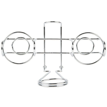 G.E.T. Chrome Metal Two Compartment Condiment Caddy - 4-22735 Metal Table Caddies Collection