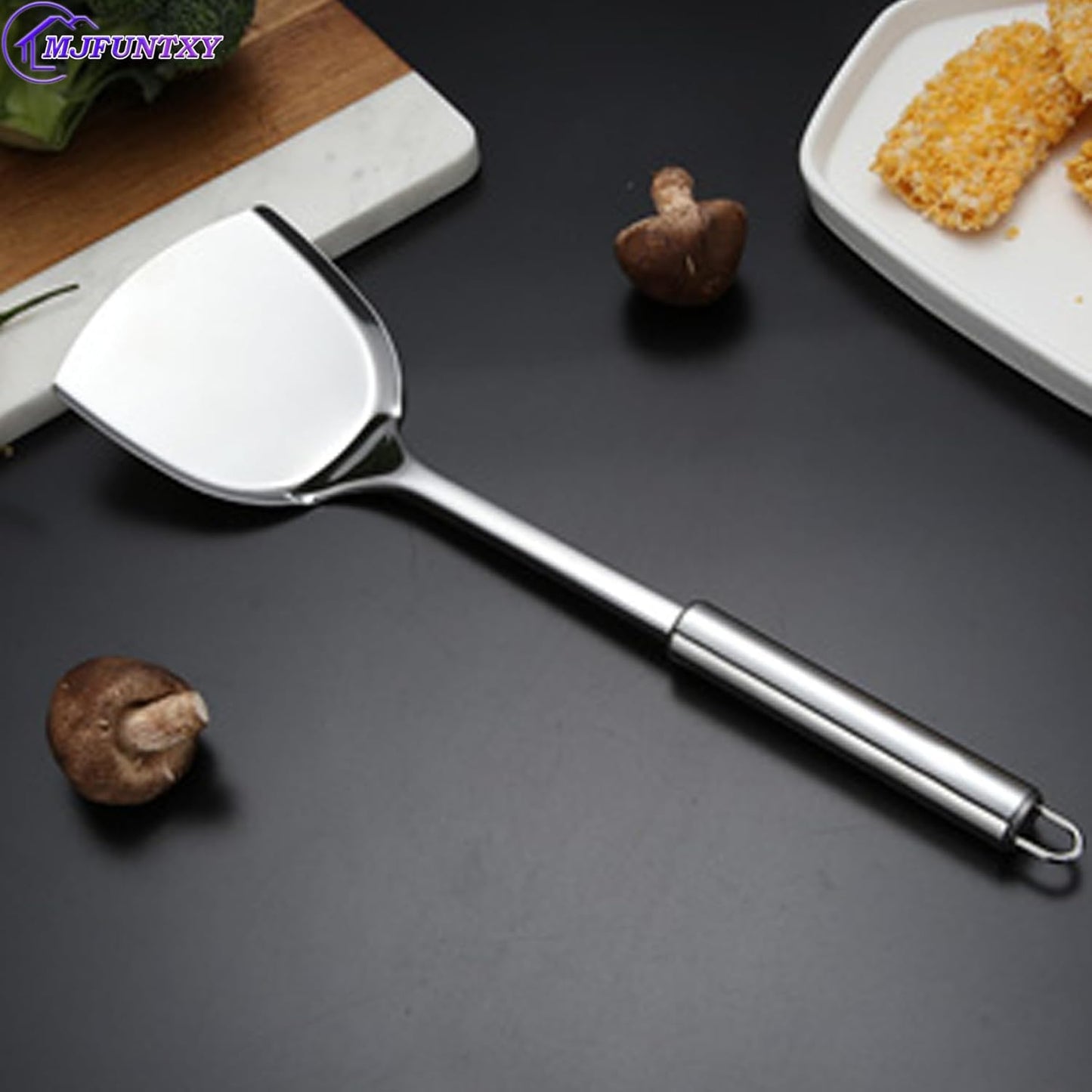 Cooking Utensils Set - 5pcs Stainless Steel Kitchen Utensils Set, Slotted Spoon, Slotted Spatula, Large Spoon, Soup