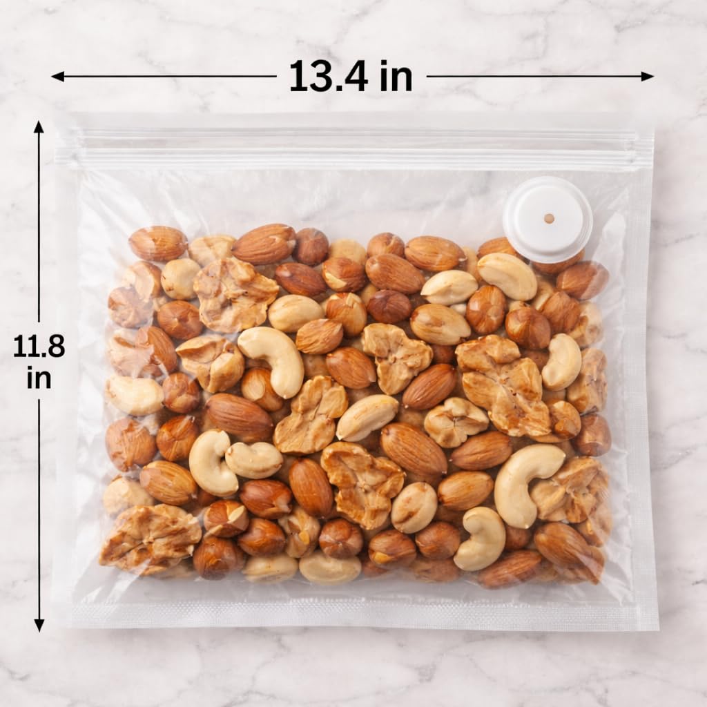 Vacuum Seal Bags,Bags for Compact Vacuum Sealer,Reusable Vacuum Sealer Bags,Small Vacuum Seal Bags (13.4 * 11.8inch) 20pcs.