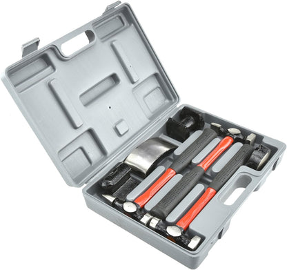Neiko 20709A Heavy Duty Auto Body Hammer and Dolly Kit, 7 Piece