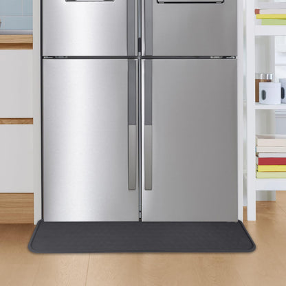 GMATCHUP Refrigerator Mat, Washing Machine Spill Liner, Drip Tray and Leak Catcher Mat, Fridge Mat Prevent Water Leakage and Floor Damage from Elecrical Equipment Heavy Duty 37.5'' x 8.5'' Grey