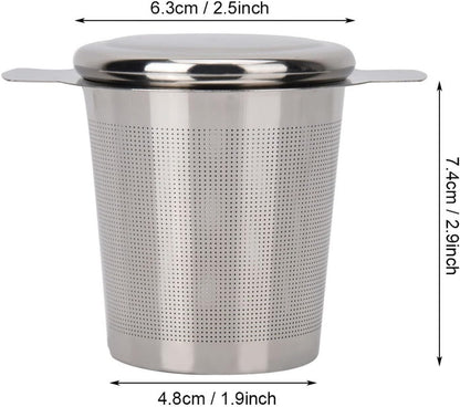 Tea Infuser Mesh Strainer, Extra Fine Stainless Steel with Double Handles for Steeping Loose Leaf Tea and Coffee