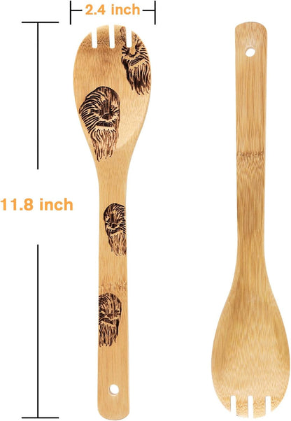 Star War Wooden Spoons Kitchen Cooking Utensils, Bamboo Utensil Set for Cooking, Heat Resistant for Non-Stick Cookware