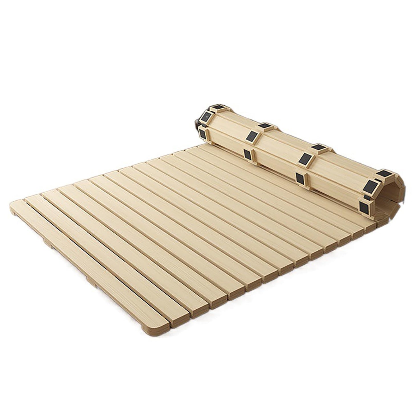 Breathable Bed Plate Solid Wood Futon Frame FoldingBreathable Rollable Mattress Frame, Tatami Sleeping Pad & Bed Base - Floor Sleep Bedding for Bedroom (180x190cm) - Comfortable & Versatile