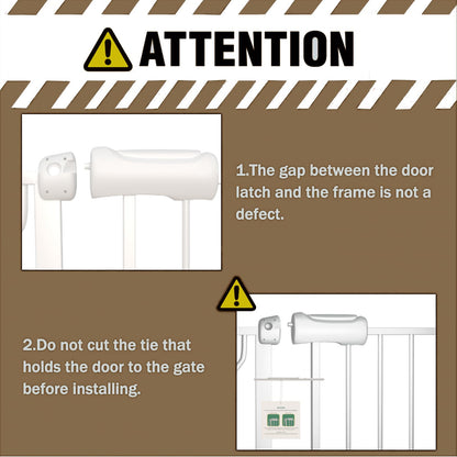 ALLAIBB Extra Wide Pressure Mount Baby Gate Auto Close Metal Child Dog Pet Safety Gates with Walk Through for Stairs,Doorways,Kitchen and Living Room (62.02-66.93"/158-170cm)
