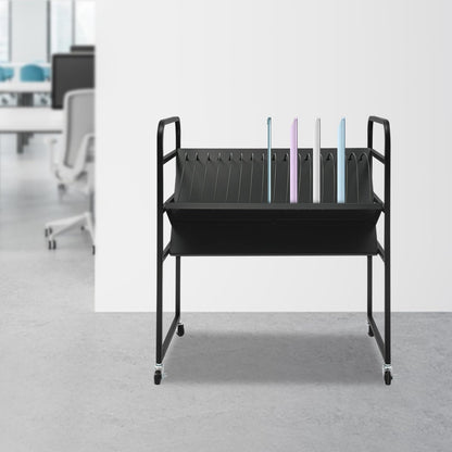 Bulelula 16-Bay Laptop and Tablet Open Charging Station, Tablet Mobile Charging Cart Storage Cart Up to 14in Screen Size for Office Classroom