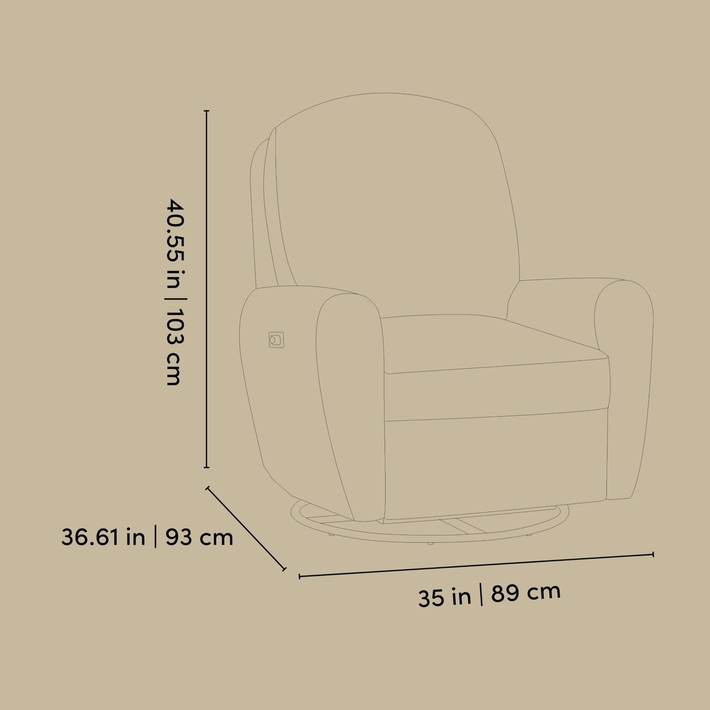 Storkcraft Amalfi Deluxe Power Recliner Swivel Glider – Premium Electronic Nursery Rocking Chair, Oeko-TEX 100 Certified, Includes Dual-USB Charging Port with USB-A & USB-C (Ivory Boucle)