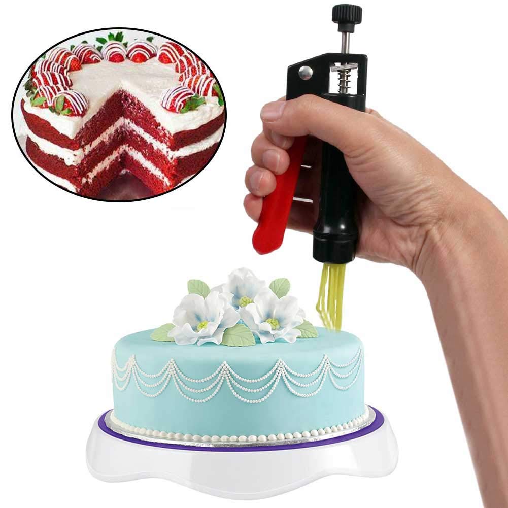 Saycker Clay Extruder Hand-held Soft Clay Mud Squeezer,Decorating Tool Portable DIY Craft Fondant Cake Polymer Clay Extruder Easy Clean(Size:22 x 2.3cm)