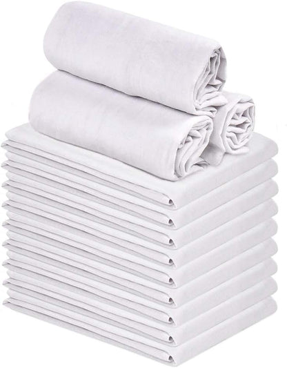 12 Pack 28 28 Inches 100% Flour Sack Towels White Kitchen Dish Towels x Soft Absorbent Tea Towel Cotton Ring Spun Bar