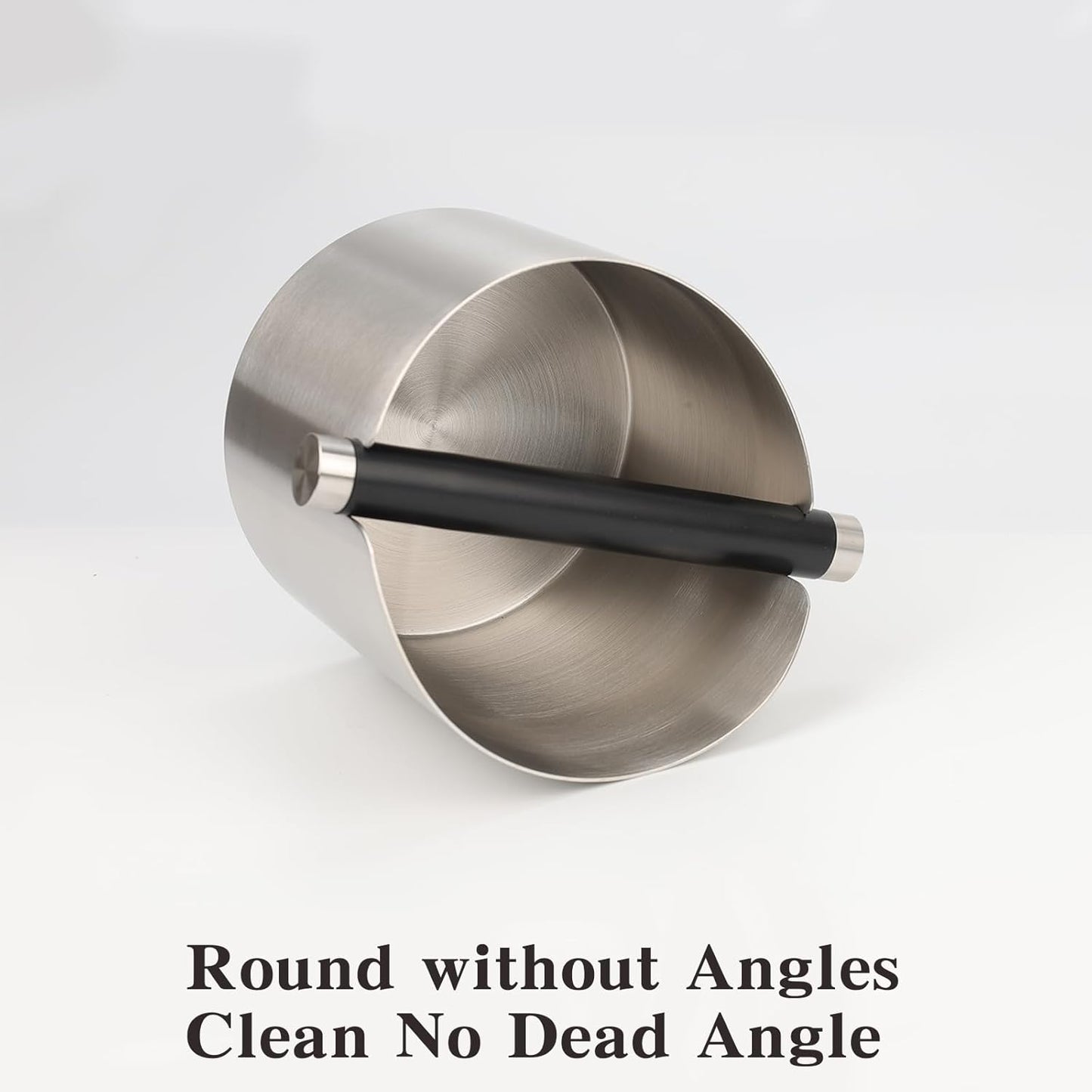 Italian Espresso Tapping Box, Stainless Steel Coffee Grinding Box with Detachable Tapping Rod