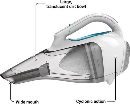 BLACK+DECKER Cordless Handheld Vacuum - Powerful Suction for Car & Home | Rechargeable, Portable Design