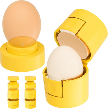 2 1 2 Pack Upgraded in Egg Shell Opener, Hard Boiled Egg Peeler Cracker with Piercer, Cute Egg Separator for Raw Eggs