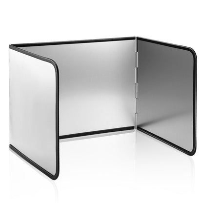 Foldable Stainless Steel Splatter Guard, Oil Splash Protection Backsplash, Splatter Guard for Frying Non-stick 3 Sided Foldable for Stove Top Wall, Easy to Clean and Store for Stove Top and Frying Pan