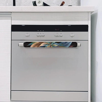 Refrigerator Door Handle Covers, Pack of 2 Non-slip Protective Mat for Kitchen Appliances, Flower Design