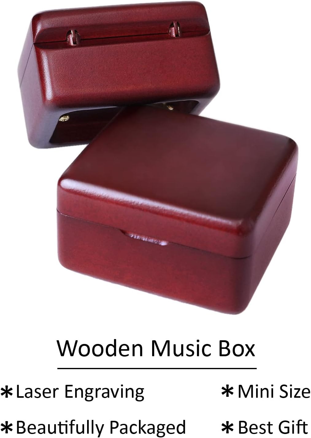 Sinzyo You are My Sunshine Music Box, Solid Wood Laser Carving Vintage Gift Musical Box for Birthday