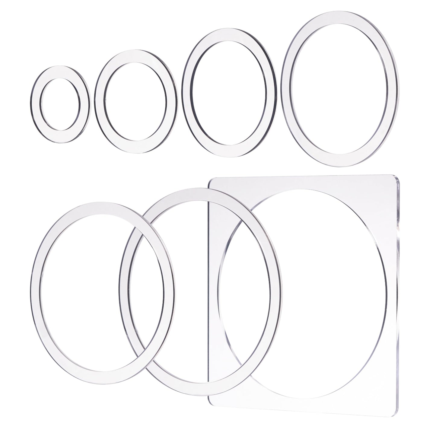 HERMIT TOOLS Pack of 7 Big Circle Inlay Template |Router and Decorative Templates for Woodworking -2