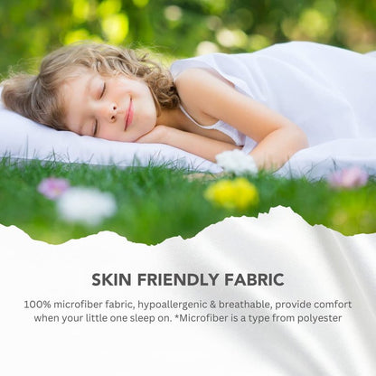Cot Sheets for Toddler and Preschool - Daycare/Pre-School Cot Sheet - Corner Elastic Loops - Cot Bed Fitted Sheet - Poly Cotton Surface Pack of 6 (22" X 40) - Daycare Sheets 22 X 40 Inch Light Blue