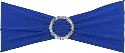 13" 5" 10 Pack PATIKIL x Stretch Chair Sashes Bows, Elastic Chair Bands Sashes with Buckle Slider for Wedding Banquet