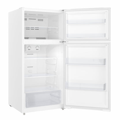 KoolMore 28 Inch 14 Cu Ft Top Freezer Refrigerator, White, Freestanding Full Size Fridge Freezer for Home Kitchen or Garage