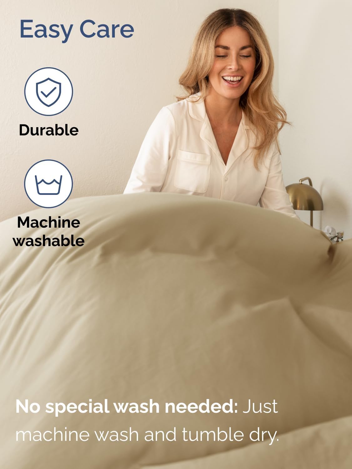 Skiennix Extra Deep Queen Sheet Set | 6-Piece Breathable Cooling Bedding - Soft, Wrinkle-Free - Beige