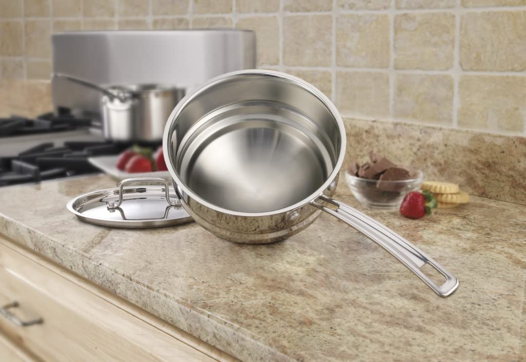 Cuisinart MCP111-20N MultiClad Pro Stainless Skillet, 20-cm, Universal Double Boiler w/Cover