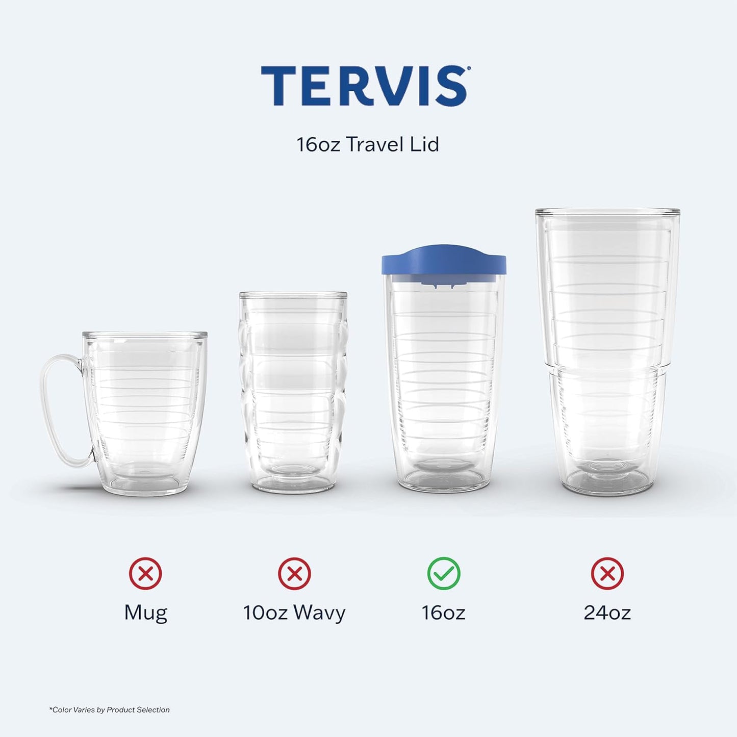 Tervis Travel Lid, Double Walled Insulated Tumbler Travel Cup, Fits 16oz Tumblers, Orange