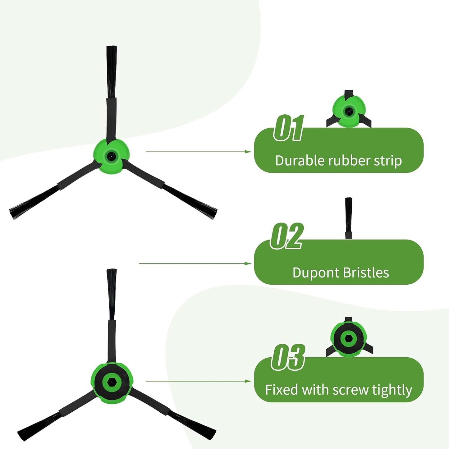 LOVECO Accessories Kit for iRobot Roomba E I&J Series Vacuum Cleaner, 4 Set Main Brush, 8 Filters, 8 Edge Sweeping