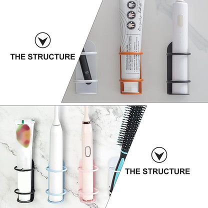 DOITOOL 2pcs Wall Mounted Shelves Toothbrush Holder Rack Organizer for Bathroom Vanity Countertops Office Electric