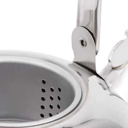 Tea Kettle for Stovetop, Stainless Steel Teapot with Filter, Flat Bottom Induction Cooker Water Kettle (Silver 14CM)