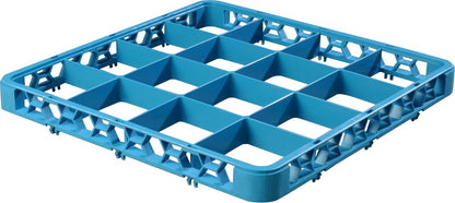 Carlisle FoodService Products RE1614 OptiClean 16 Compartment Divided Glass Rack Extender, Blue