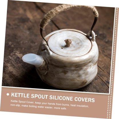Housoutil Teapot Spout Silicone Covers, 1 Set Teapot Protectors, Spout Cover and Sleeve for Kettle Supplies