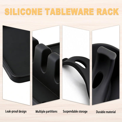 Kitchen Spoon Kitchen Gadget Holder for Ladles Rest Spoon Holder for Stove Top Black 3 Pcs (3, Black)