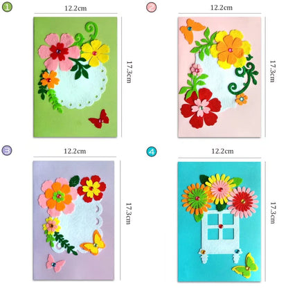 QIAONIUNIU Card Making Kits DIY Handmade Greeting Card Kits for Kids, Christmas Card Folded Cards and Matching Envelopes Thank You Card Art Crafts Crafty Set Gifts for Girls & Boys