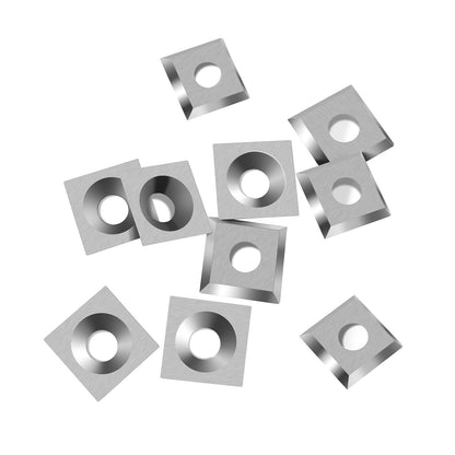 11×11×2.0mm Square Carbide Inserts for woodturning, Carbide Lathe Tools, Tungsten Carbide Cutter Inserts Set, Woodworking Cutter Fits Spiral Helical Planer Cutter Head or lathe Turning Tipped