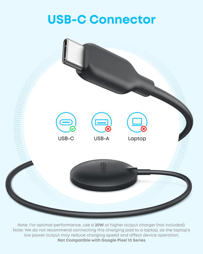 Anker Zolo Magnetic Wireless Charger, 2-Pack Qi2 Certified 15W MagSafe-Compatible Wireless Charging Pad, for iPhone 17/16/15/14/13 Series, AirPods, and More (Not for Pixel, Adapter Not Included)