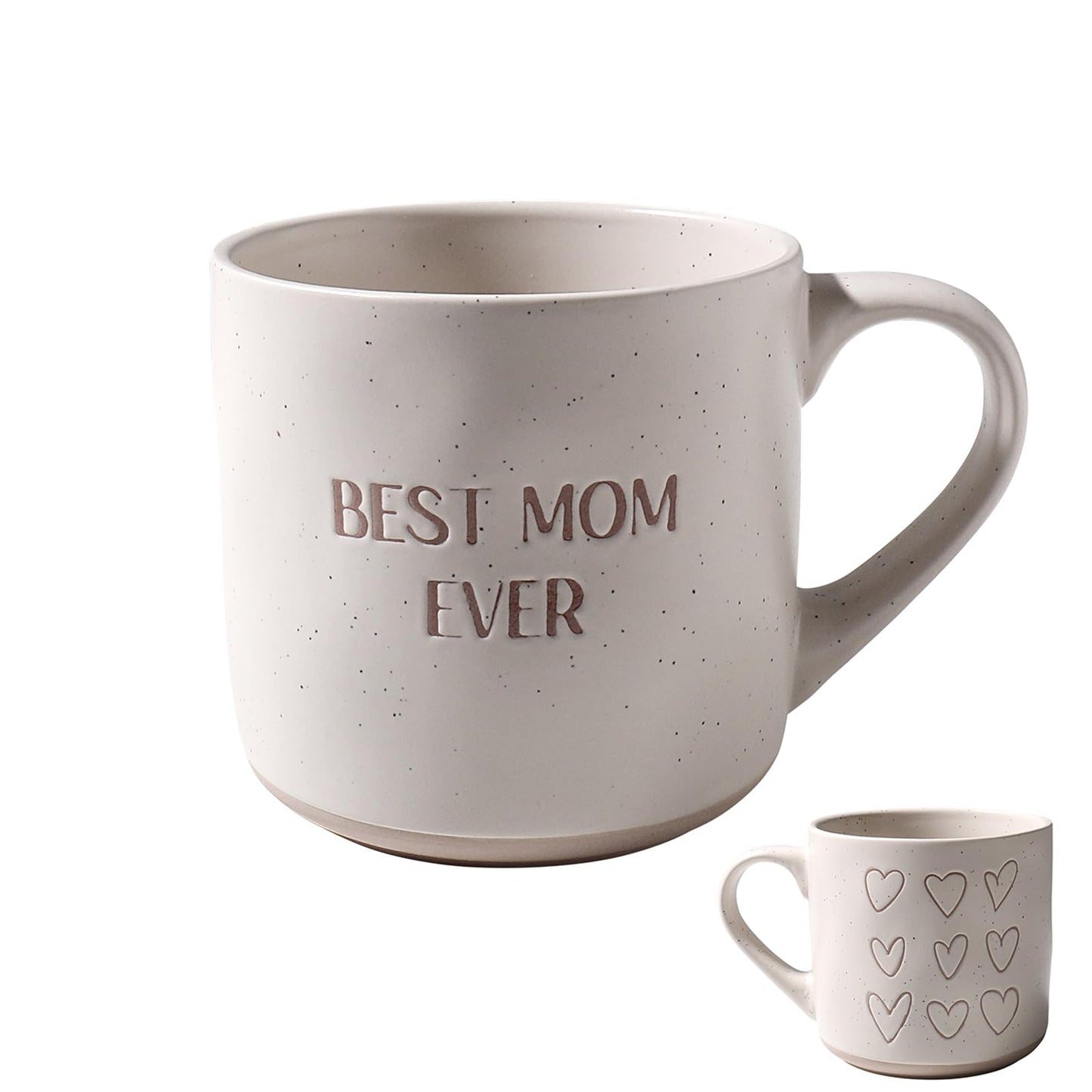 S.Leaf Best Mom Ever Gifts Mom Coffee Mug Mama Ceramic Coffee Mug Heart Mug Dishwasher & Microwave Safe Stoneware Mug Birthday Gifts for Mom